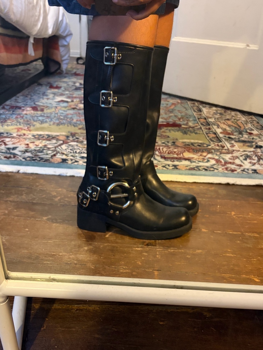 Prima Donna Black Over-the-Knee Buckled Boots